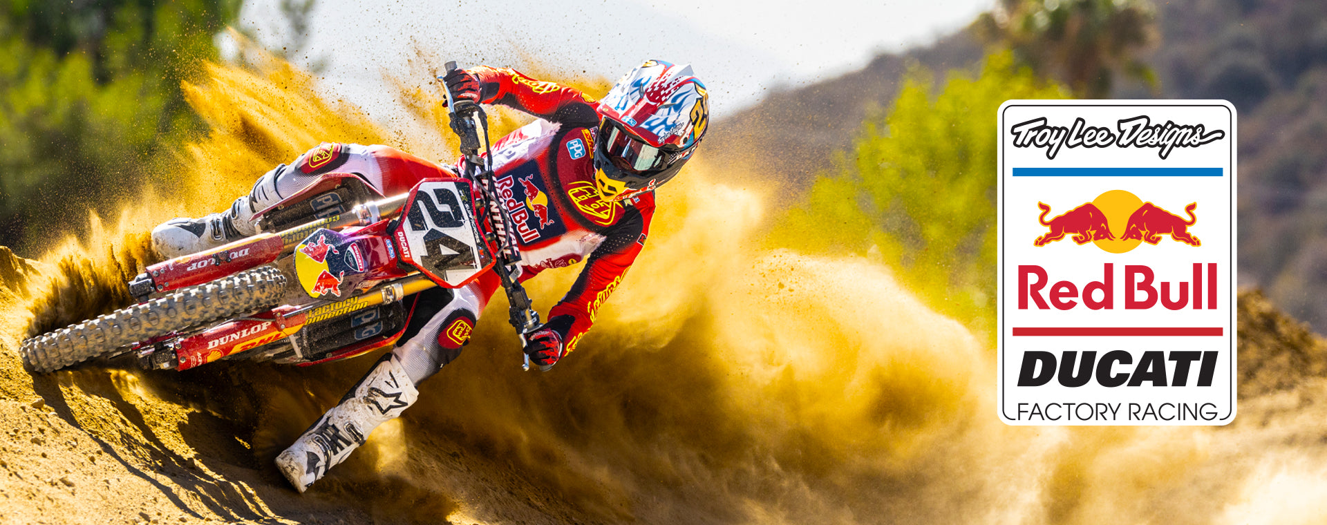 R.J. HAMPSHIRE LEADS TROY LEE DESIGNS RED BULL DUCATI FACTORY