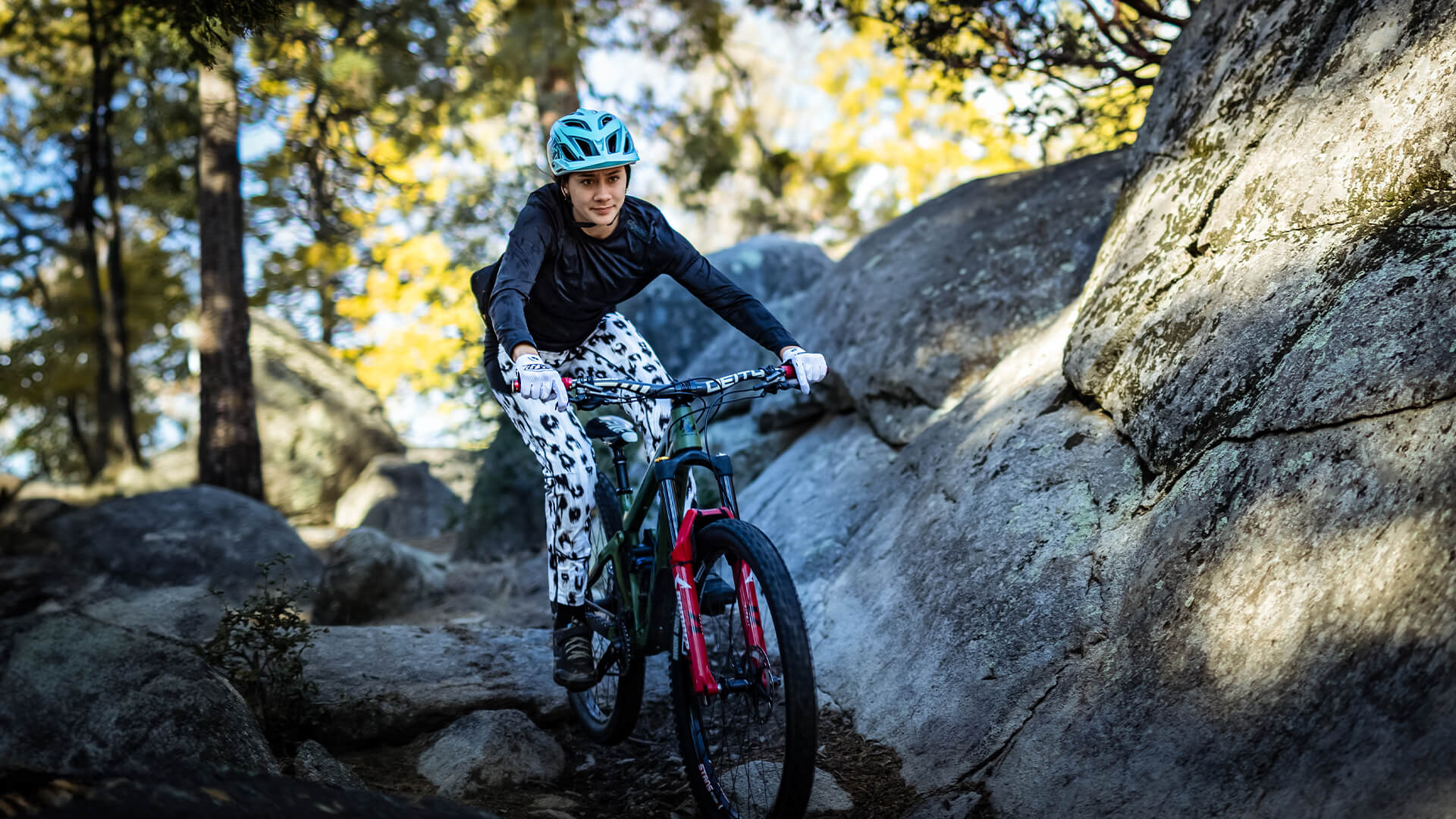 Women's Mountain Bike Pants Bike Pants Mixed Denim