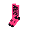 Mens Performance Socks Peace & Wheelies Fuscia
