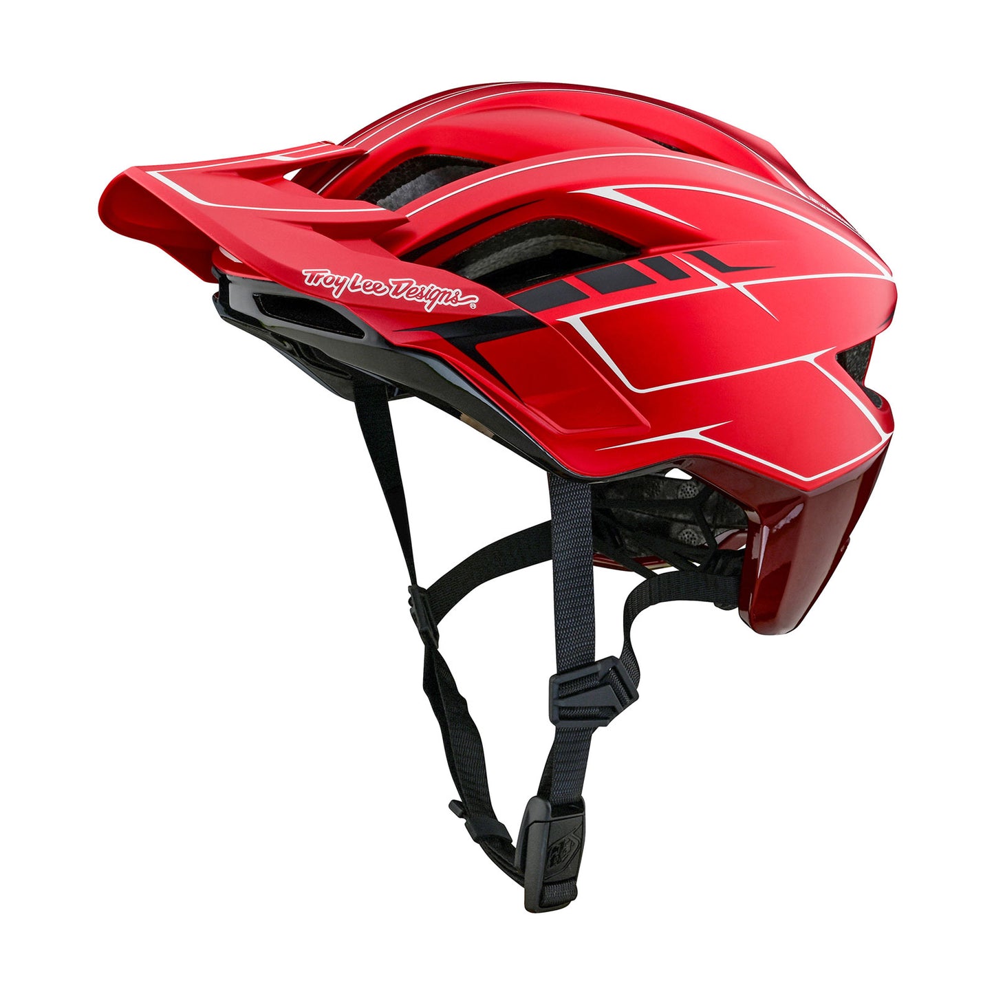 Flowline SE Helmet Pinstripe Red
