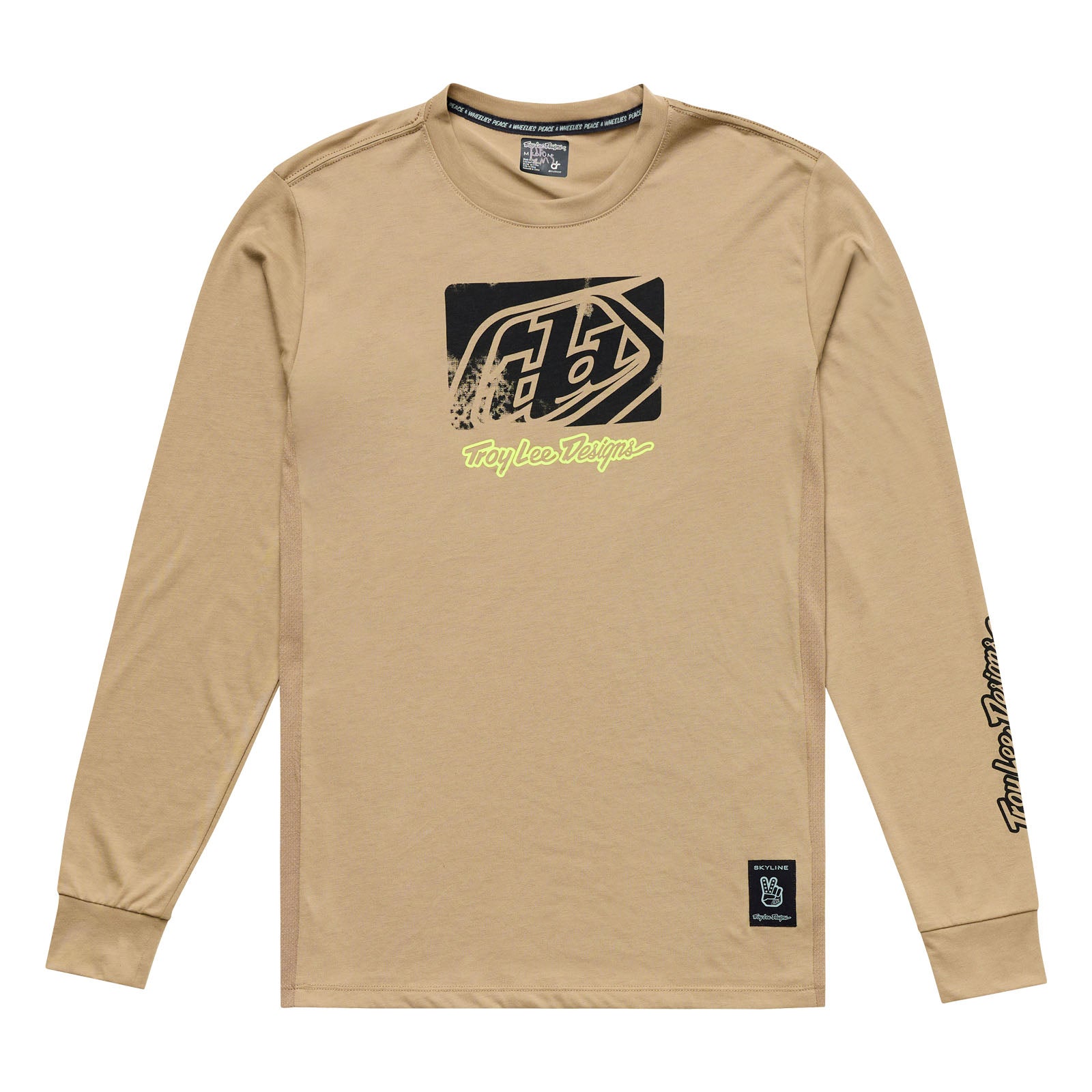 ★値下げ★KYLIE SHOP★TRAQUIL LONGSLEEVE TEE Honu Tribal Mauka T-Shirt | Men's Key Lime Dyed Long Sleeve