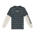 Skyline Fakie Ride LS Tee Stripe Dark Forest