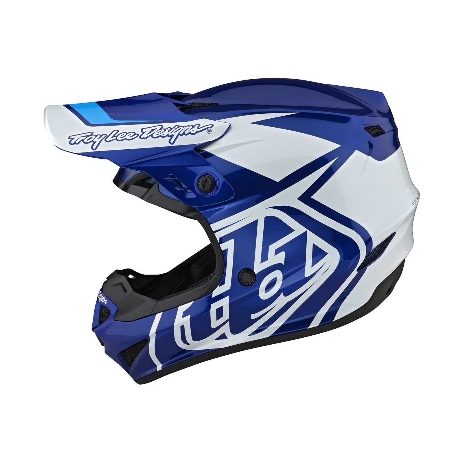 baby blue motorcycle helmet white flowers GP Helmet Overload Blue / White – Troy Lee Designs