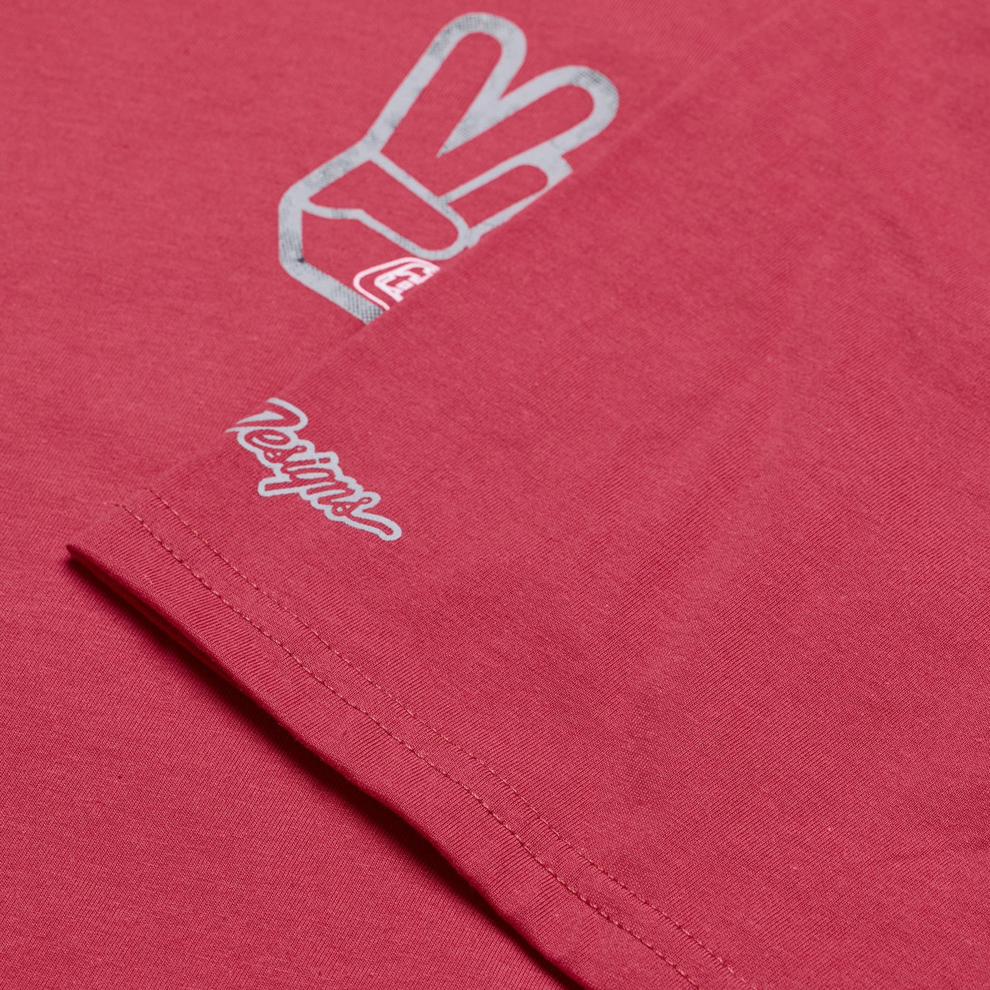 Short Sleeve Tee Peace Out Fuchsia