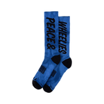 Mens Performance Socks Peace & Wheelies Cobalt