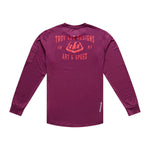 Ruckus Ride LS Tee Lockdown Sangria