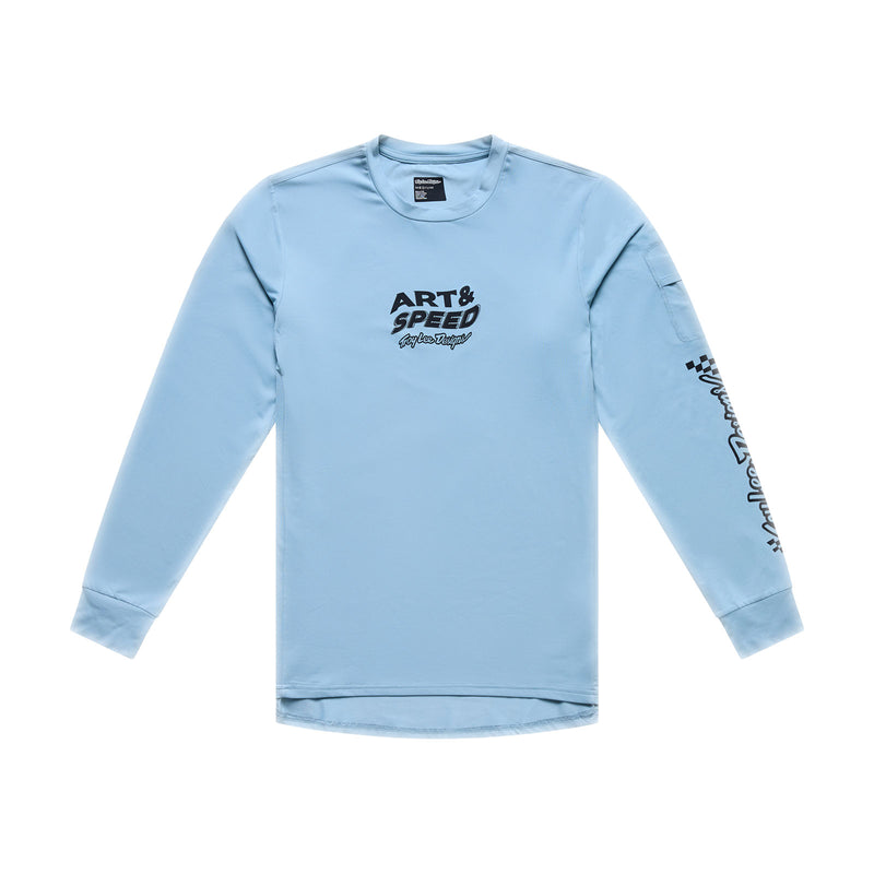 Ruckus Ride LS Tee Waves Dawn Blue