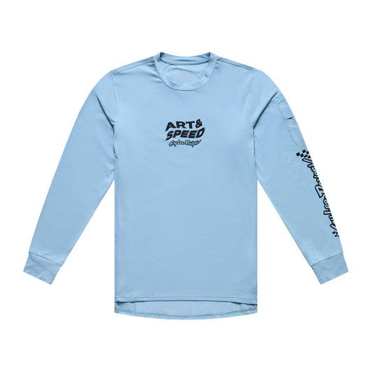 Ruckus Ride LS Tee Waves Dawn Blue