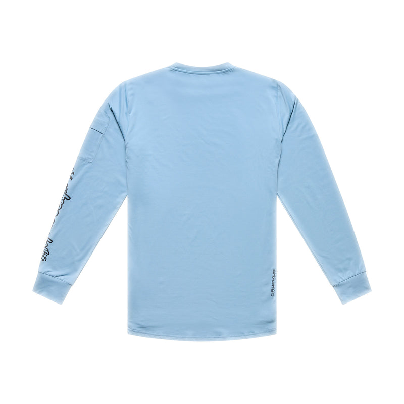Ruckus Ride LS Tee Waves Dawn Blue