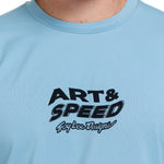 Ruckus Ride LS Tee Waves Dawn Blue