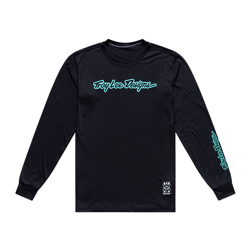 Skyline Ride LS Tee Signature Black / Real Teal