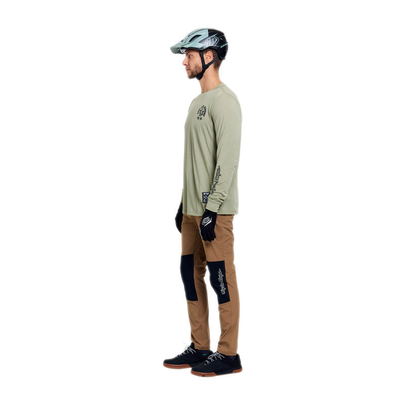 Skyline Ride LS Tee Stamps Sage