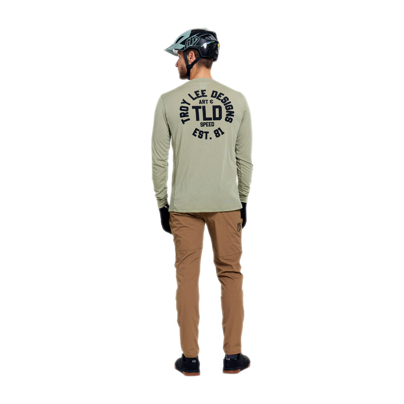 Skyline Ride LS Tee Stamps Sage