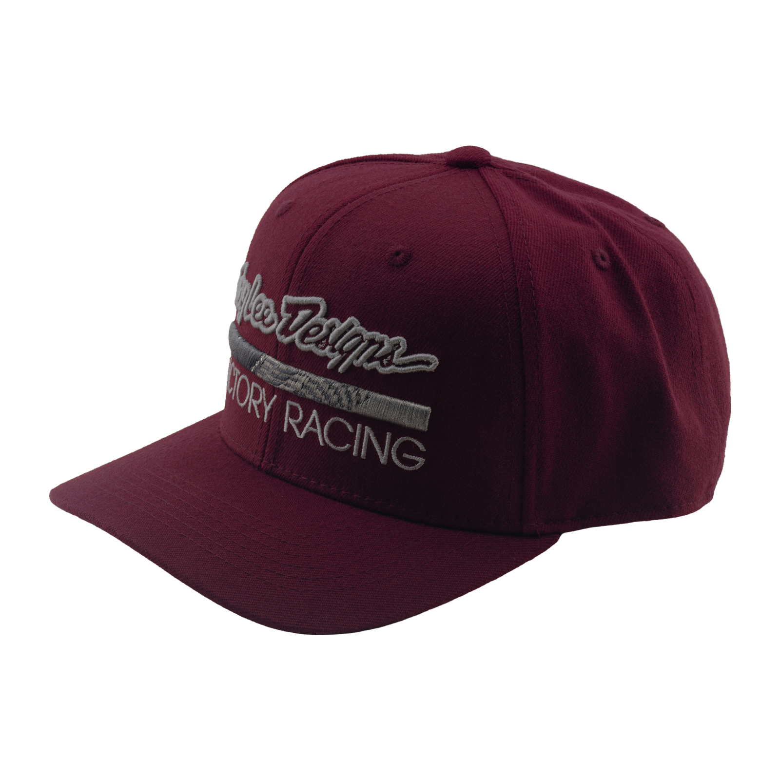 Curved Bill Snapback Troy Lee Designs Factory Racing Burgundy / Gray