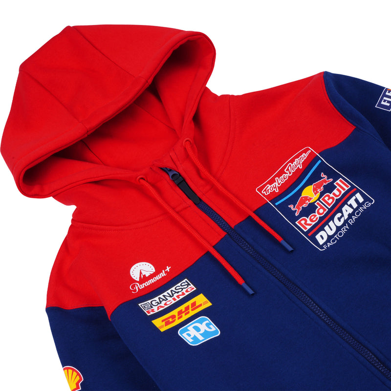 Zip up Hoodie Troy Lee Designs X Red Bull X Ducati Licensed Navy / Red