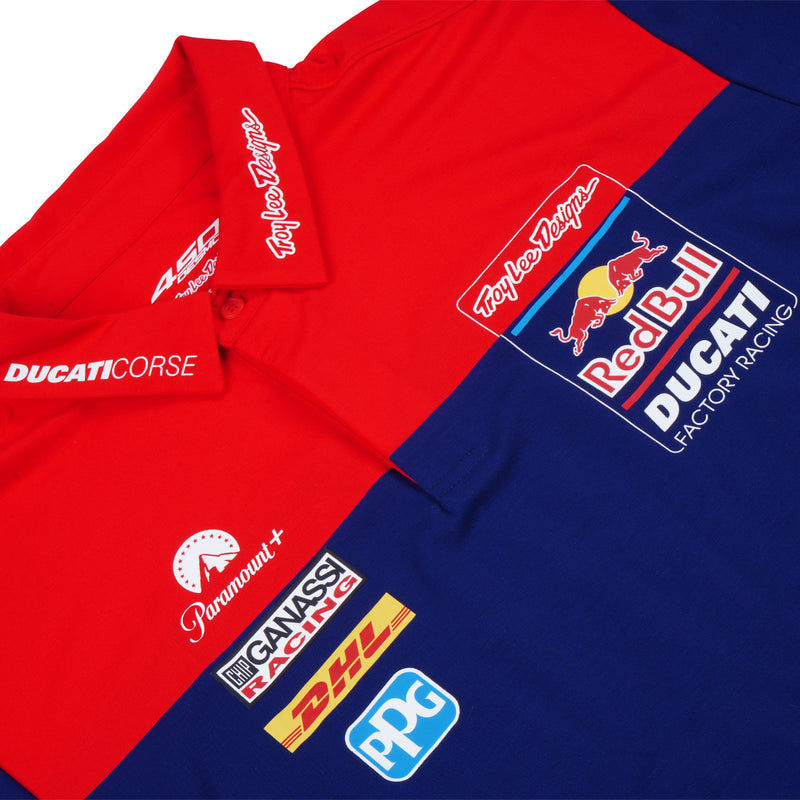 Pit Shirt Troy Lee Designs X Red Bull X Ducati Licensed Navy / Red