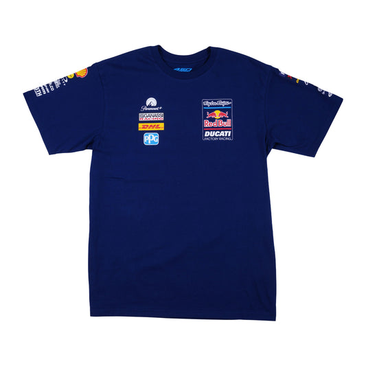 Short Sleeve Tee Troy Lee Designs X Red Bull X Ducati Licensed Navy