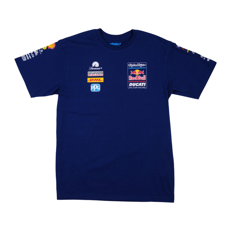 Short Sleeve Tee Troy Lee Designs X Red Bull X Ducati Licensed Navy