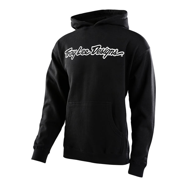 Youth Pullover Hoodie Signature Black / White – Troy Lee Designs