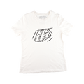 Wmns Short Sleeve Tee Cropped Badge Vintage White