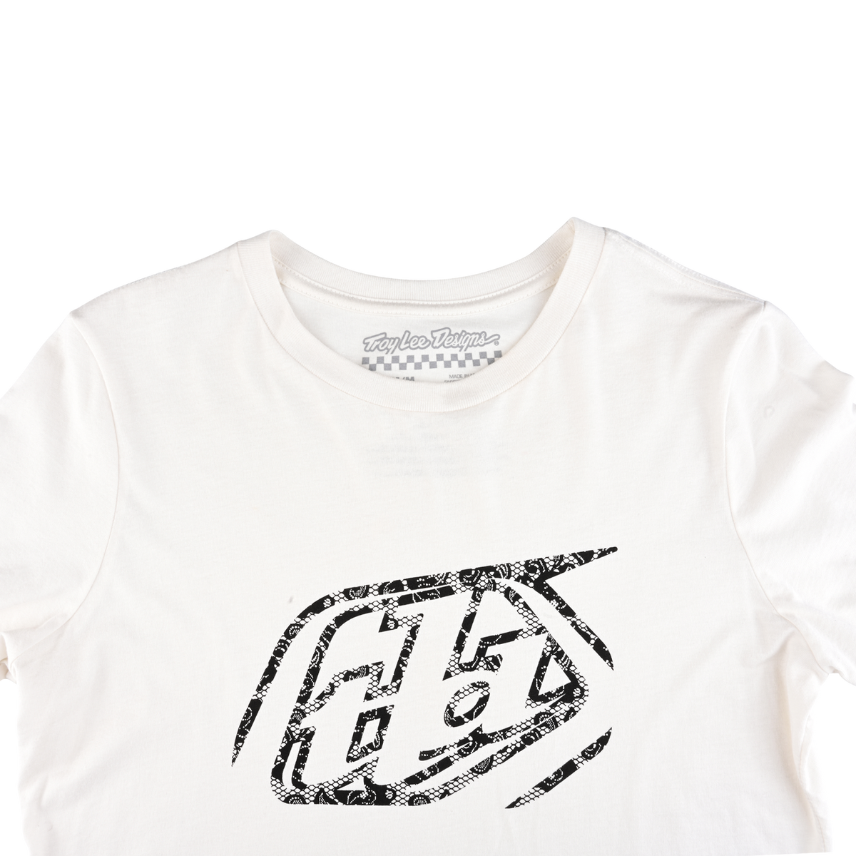 Wmns Short Sleeve Tee Cropped Badge Vintage White – Troy Lee Designs Wmns Short Sleeve Tee Cropped Badge Vintage White – Troy Lee Designs