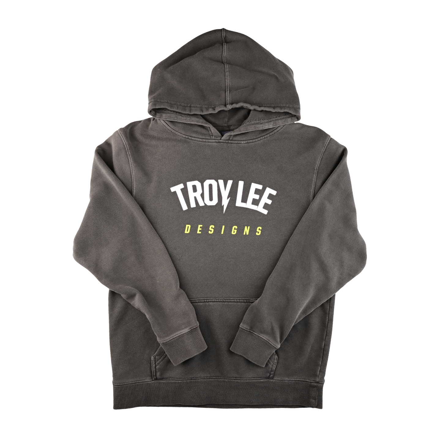 Youth Pullover Hoodie Bolt Washed Gray