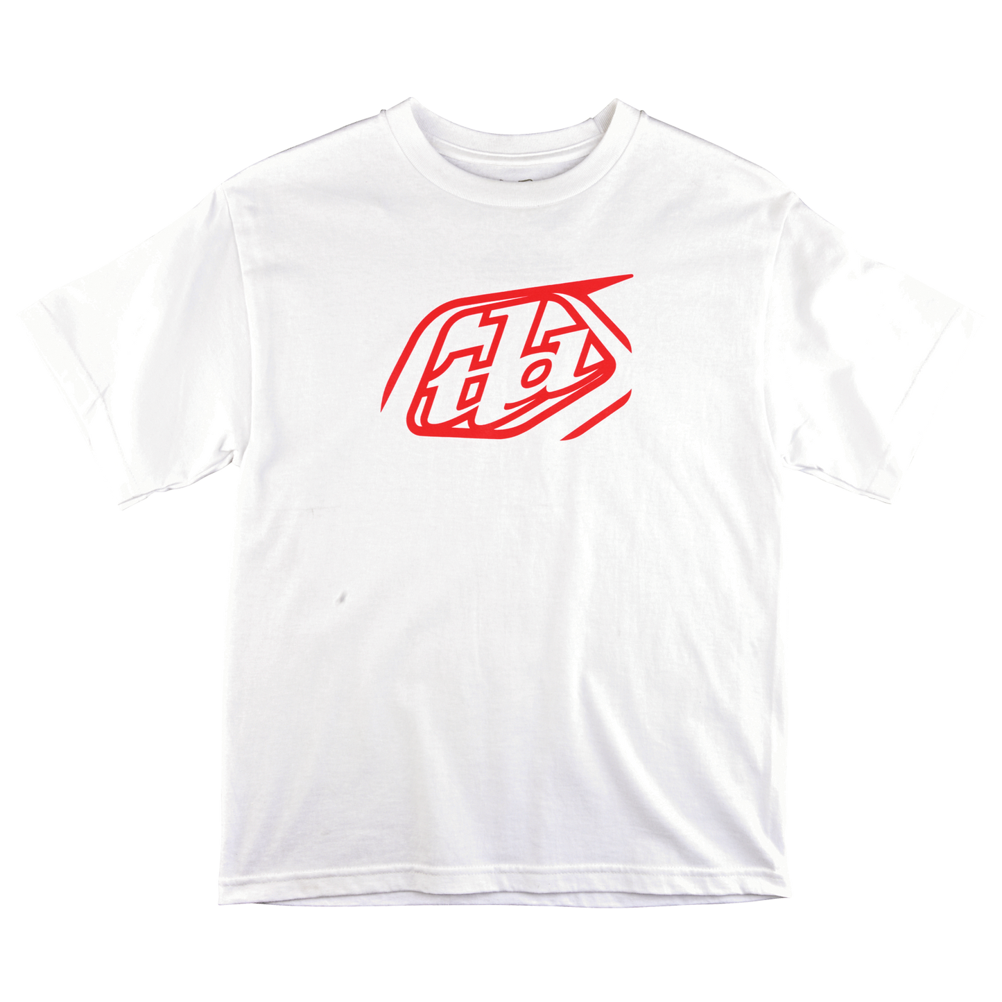 Youth Short Sleeve Tee Cropped Badge White