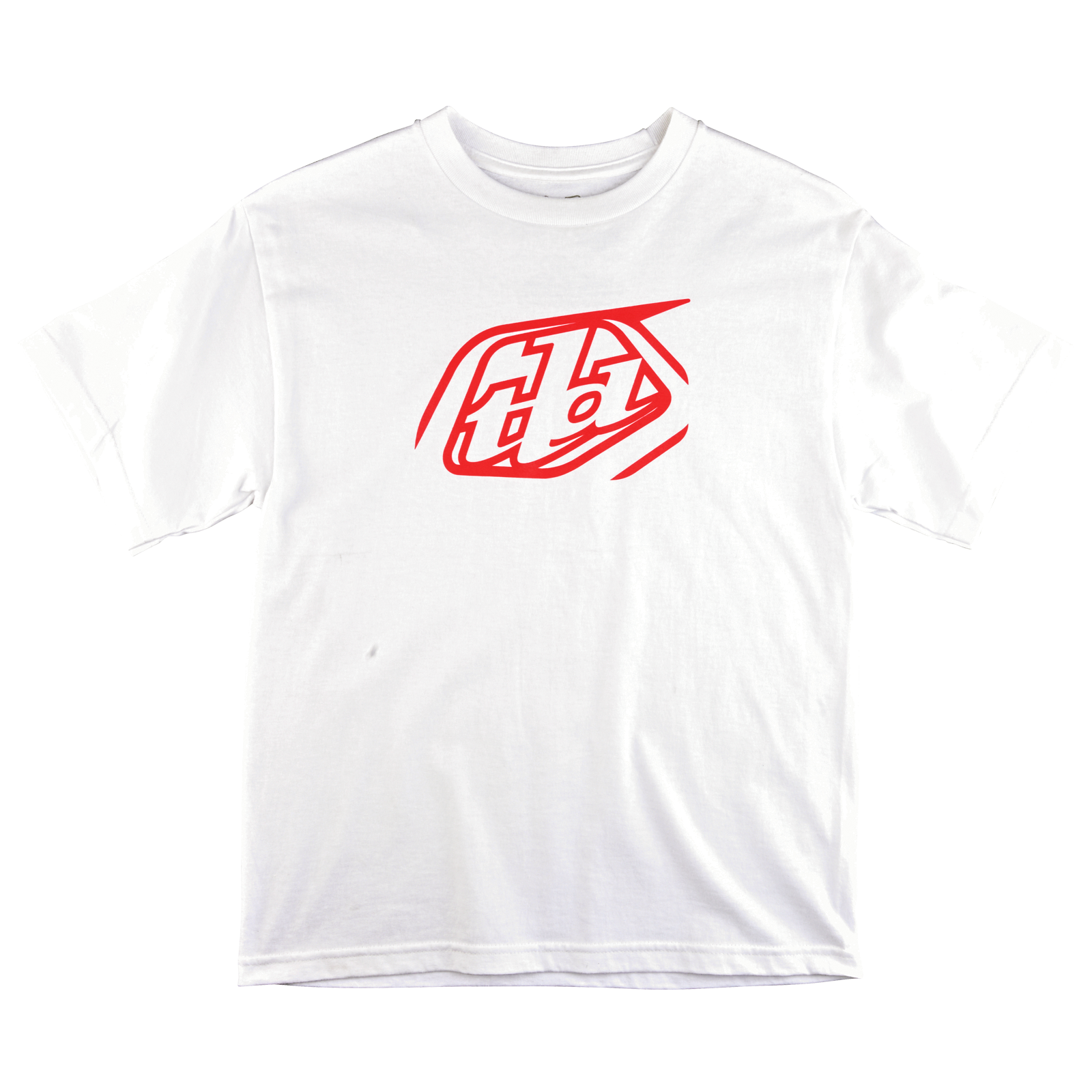 Youth Short Sleeve Tee Cropped Badge White