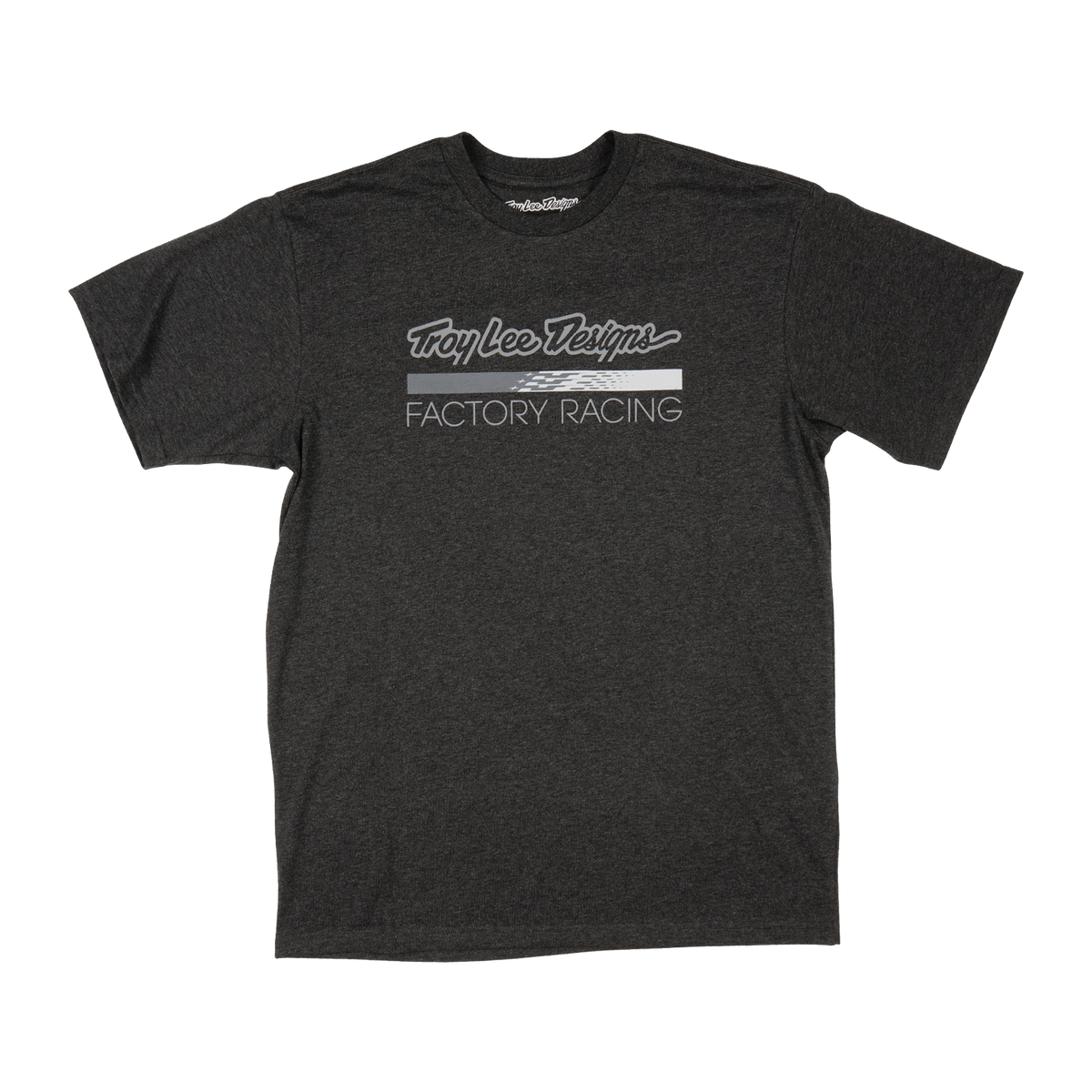 Layi Design Short Sleeve Tee Troy Lee Designs Factory Racing Black Heather / Gray