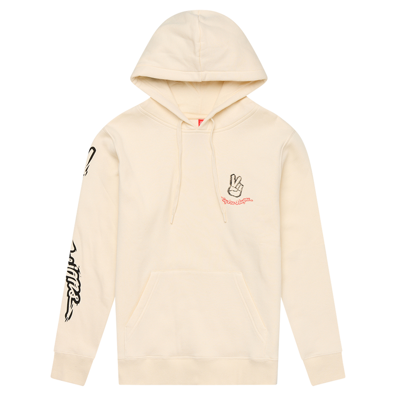 Womens Pullover Peace Out Vintage White