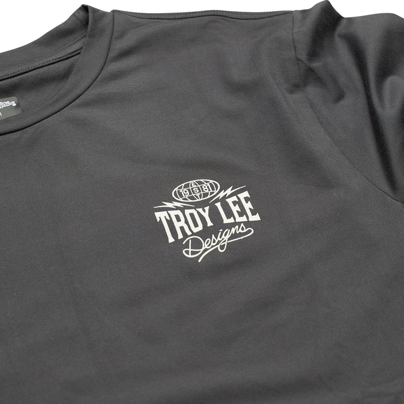Ruckus Long Sleeve Ride Tee Bolts Carbon