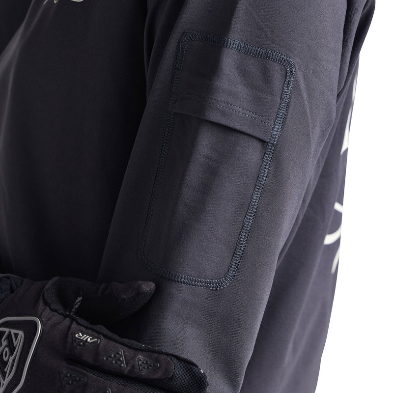 Ruckus Long Sleeve Ride Tee Bolts Carbon