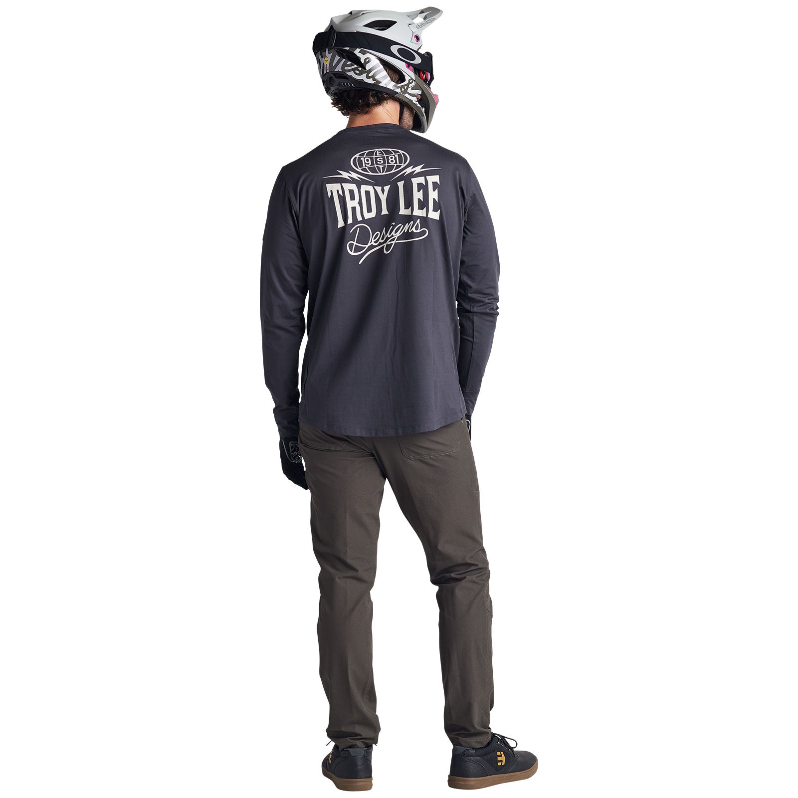 Ruckus Long Sleeve Ride Tee Bolts Carbon – Troy Lee Designs