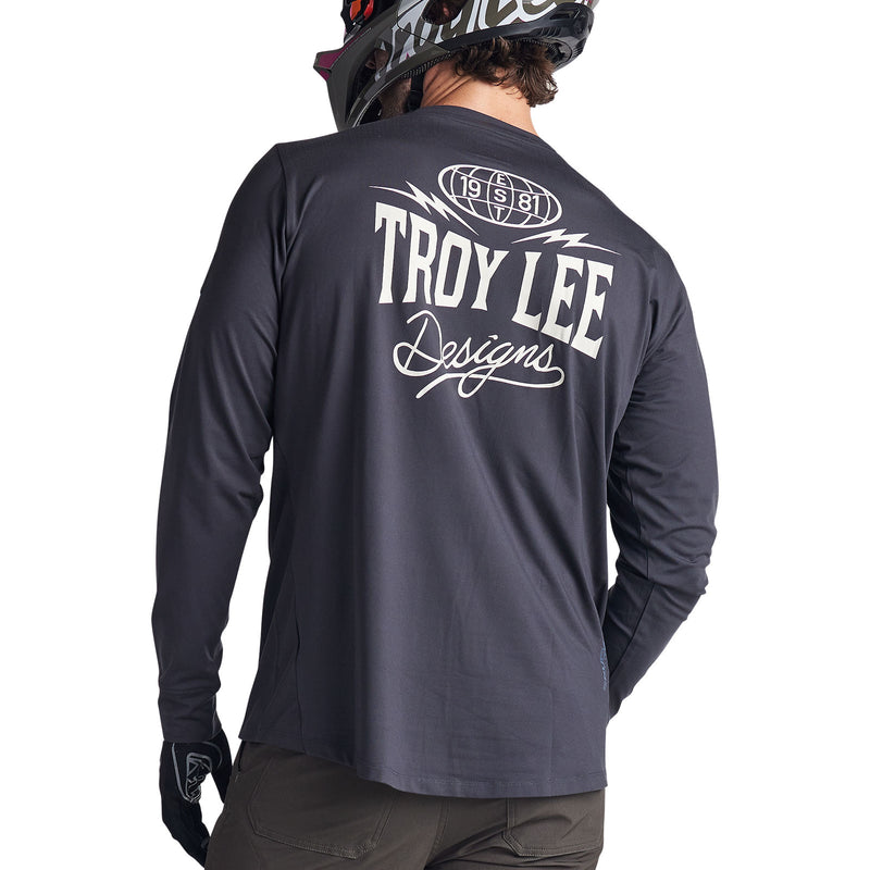 Ruckus Long Sleeve Ride Tee Bolts Carbon