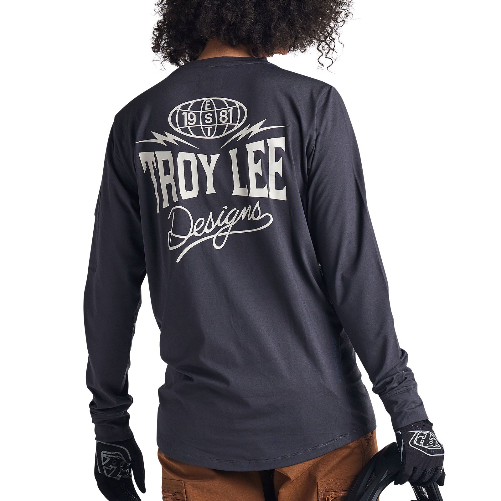 Ruckus Long Sleeve Ride Tee Bolts Carbon – Troy Lee Designs