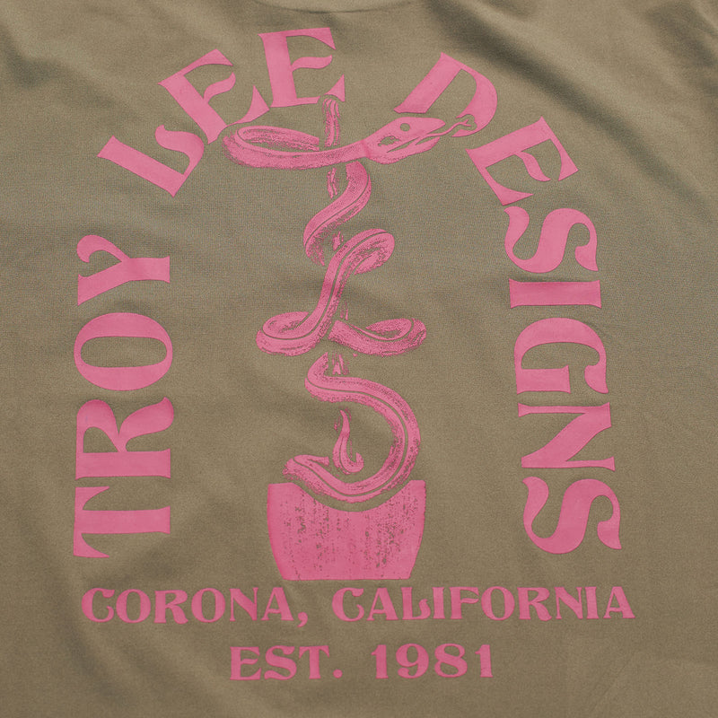 Ruckus Long Sleeve Ride Tee Fangs Olive
