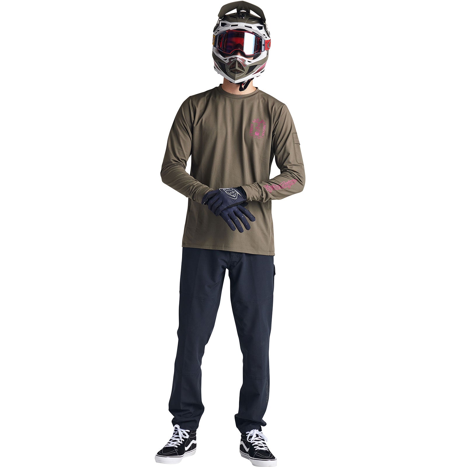 Ruckus Long Sleeve Ride Tee Fangs Olive – Troy Lee Designs