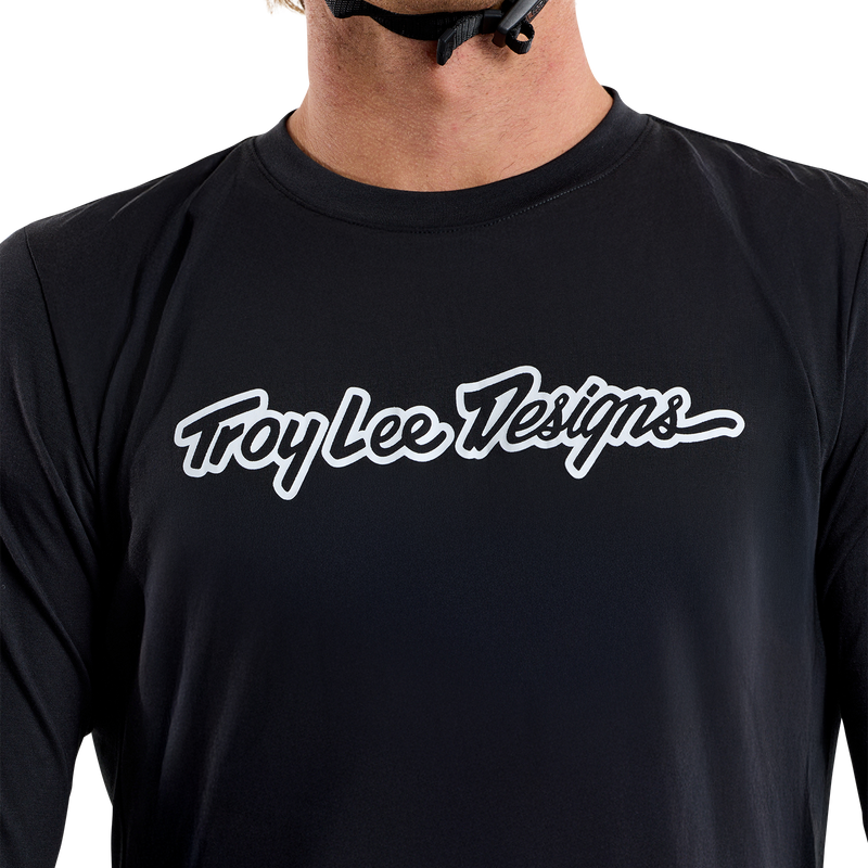 Skyline Long Sleeve Ride Tee Signature Black – Troy Lee Designs Skyline Long Sleeve Ride Tee Signature Black – Troy Lee Designs