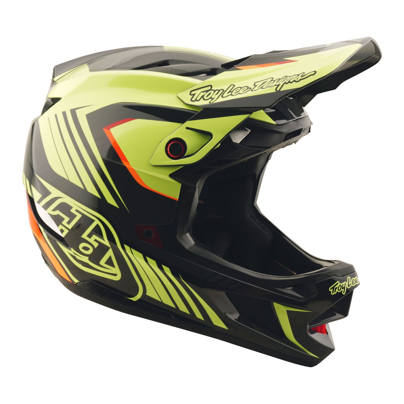 army dirt bike helmet Troy Lee Designs D4 Polyacrylite Helmet Qualifer Black/Yellow, L