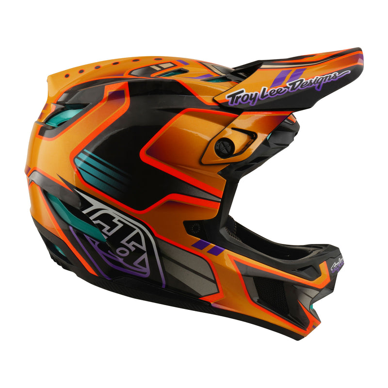 bike helmet gold Troy Lee Designs D4 Carbon Crest Helmet Gold