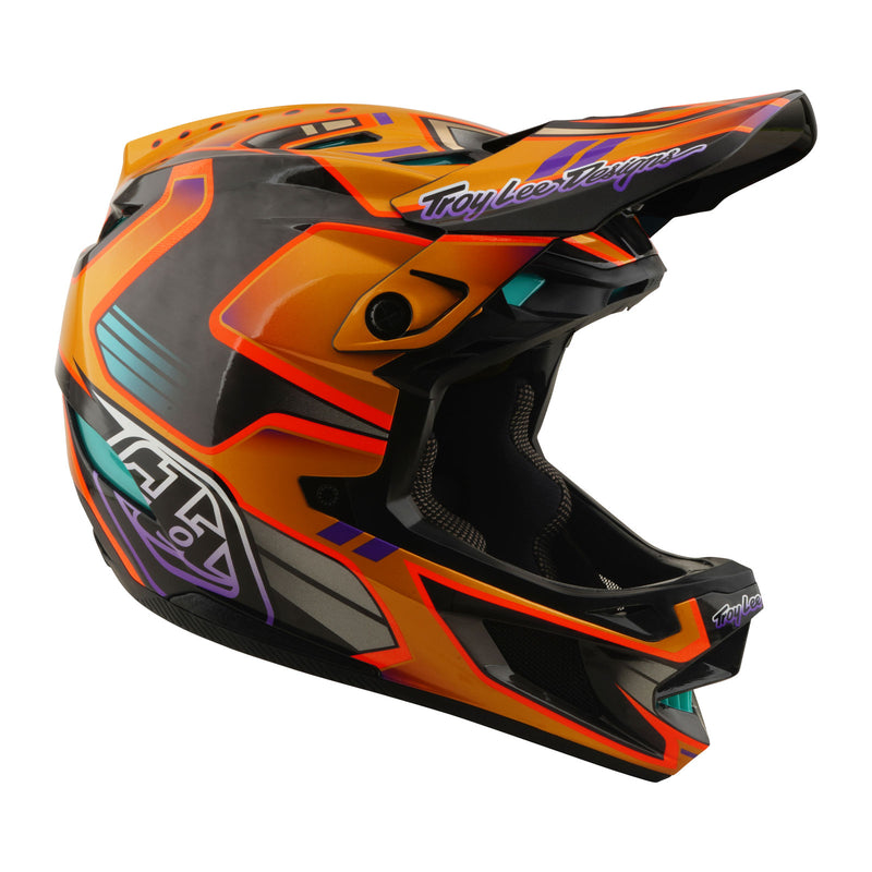 celtic motorcycle helmet design Troy Lee Designs D4 Carbon Crest Helmet Gold