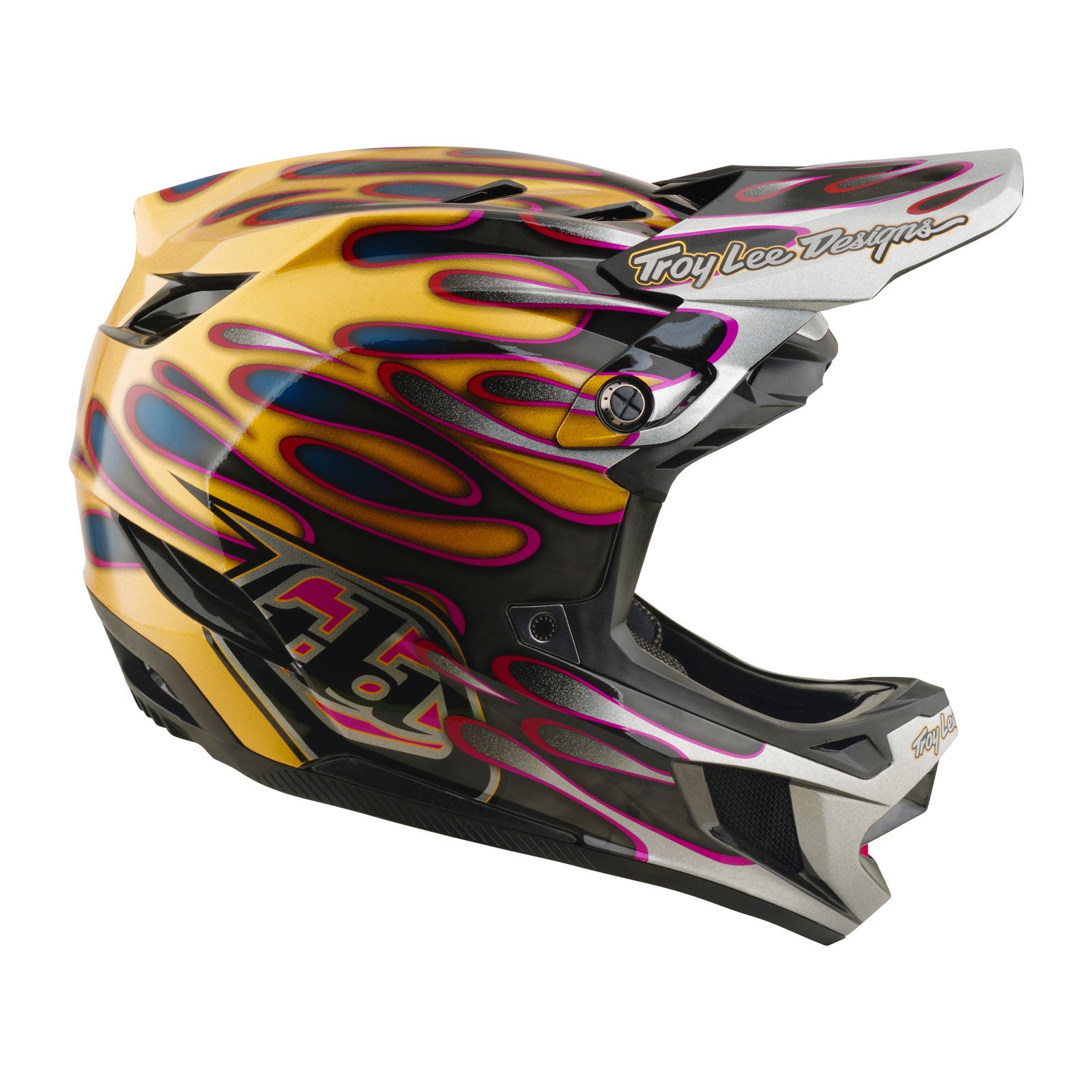デアリバイク　ハイレート D4 Carbon Helmet Overspray Gold / Black – Troy Lee Designs