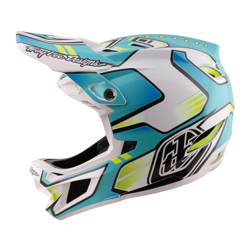 Troy Lee Designs D4 Composite Helmet Crest Real Teal, Real Teal / XL