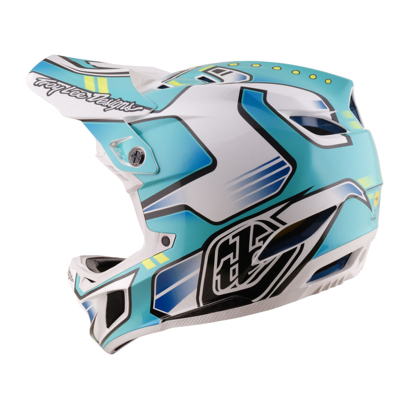 Troy Lee Designs D4 Composite Helmet Crest Real Teal, Real Teal / XL