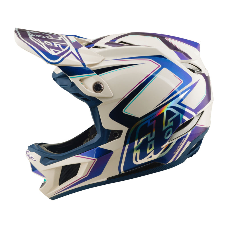 Troy Lee Designs D4 Composite MIPS Helmet Flared White/Indigo, S Troy Lee Designs D4 Composite MIPS Helmet Flared White/Indigo, S