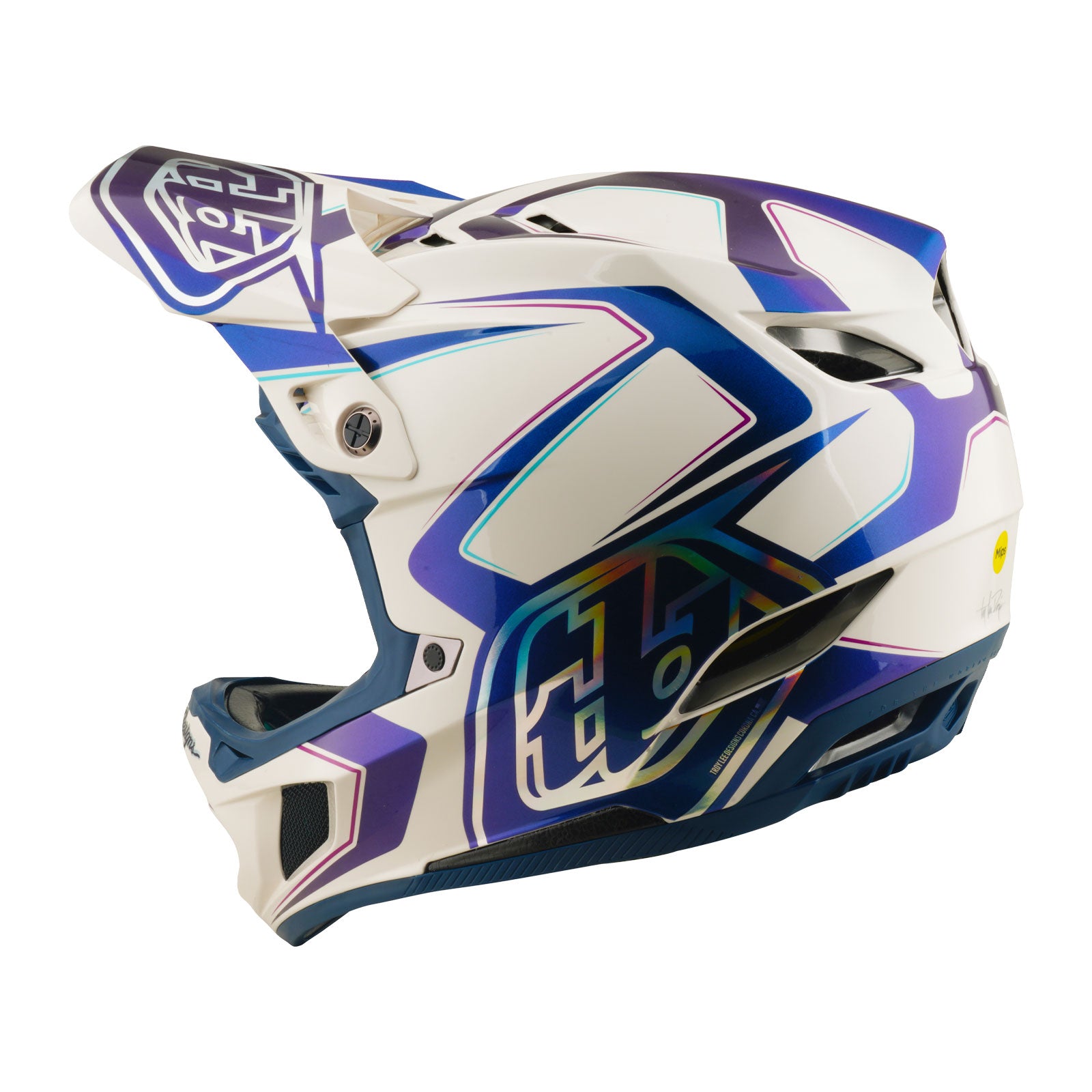 D4 Composite Helmet Flared White / Indigo – Troy Lee Designs