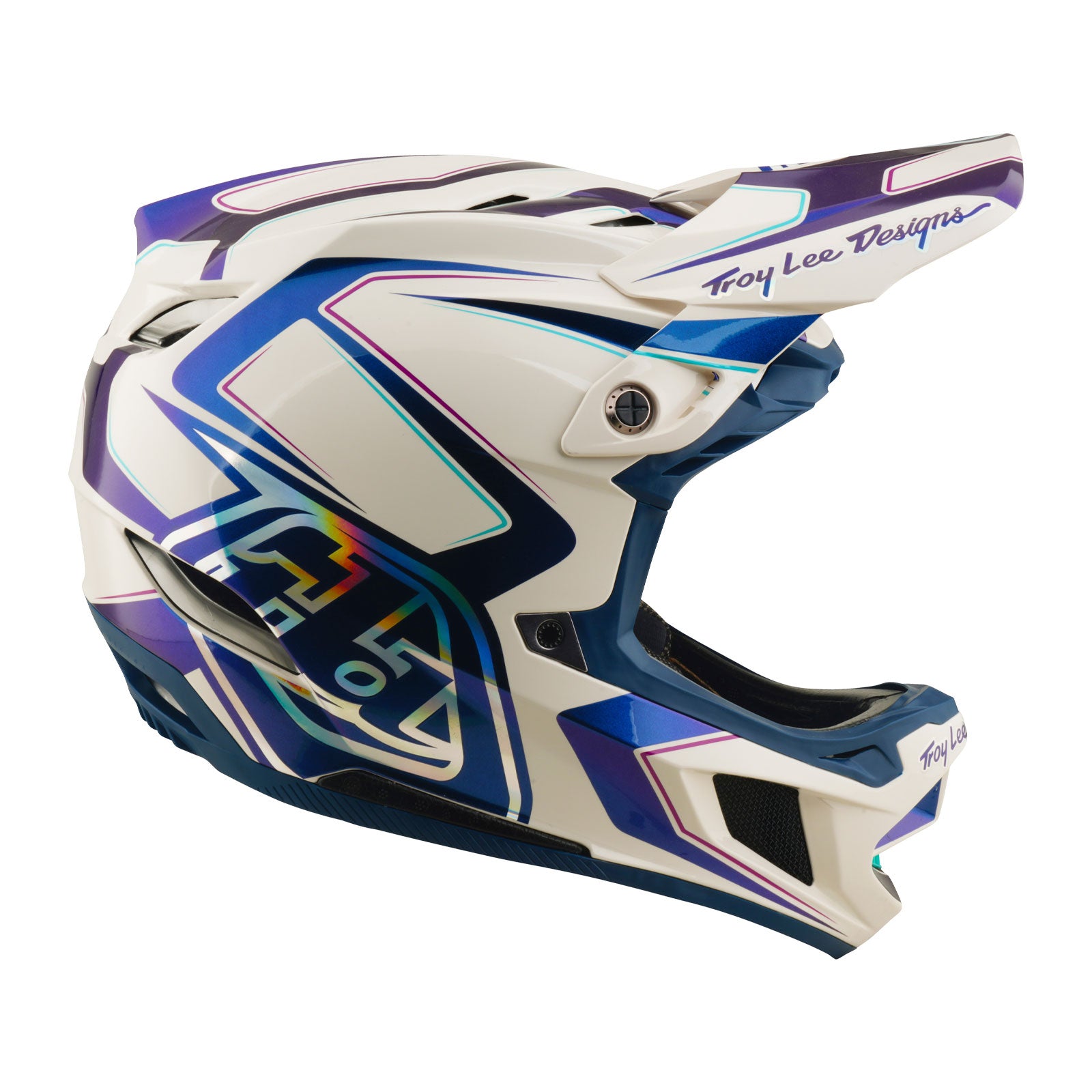 バイクウェア・装備 TFORIDEZ DESIGN HELMET D4 Composite Helmet Flared White / Indigo – Troy Lee Designs