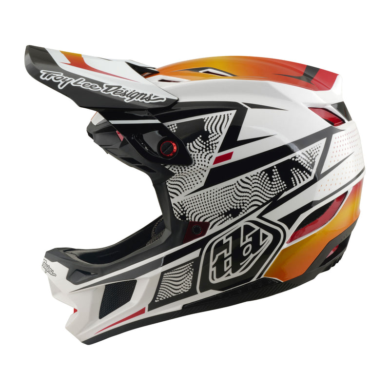 Troy Lee Designs D4 Composite MIPS Helmet Lined Up White, L