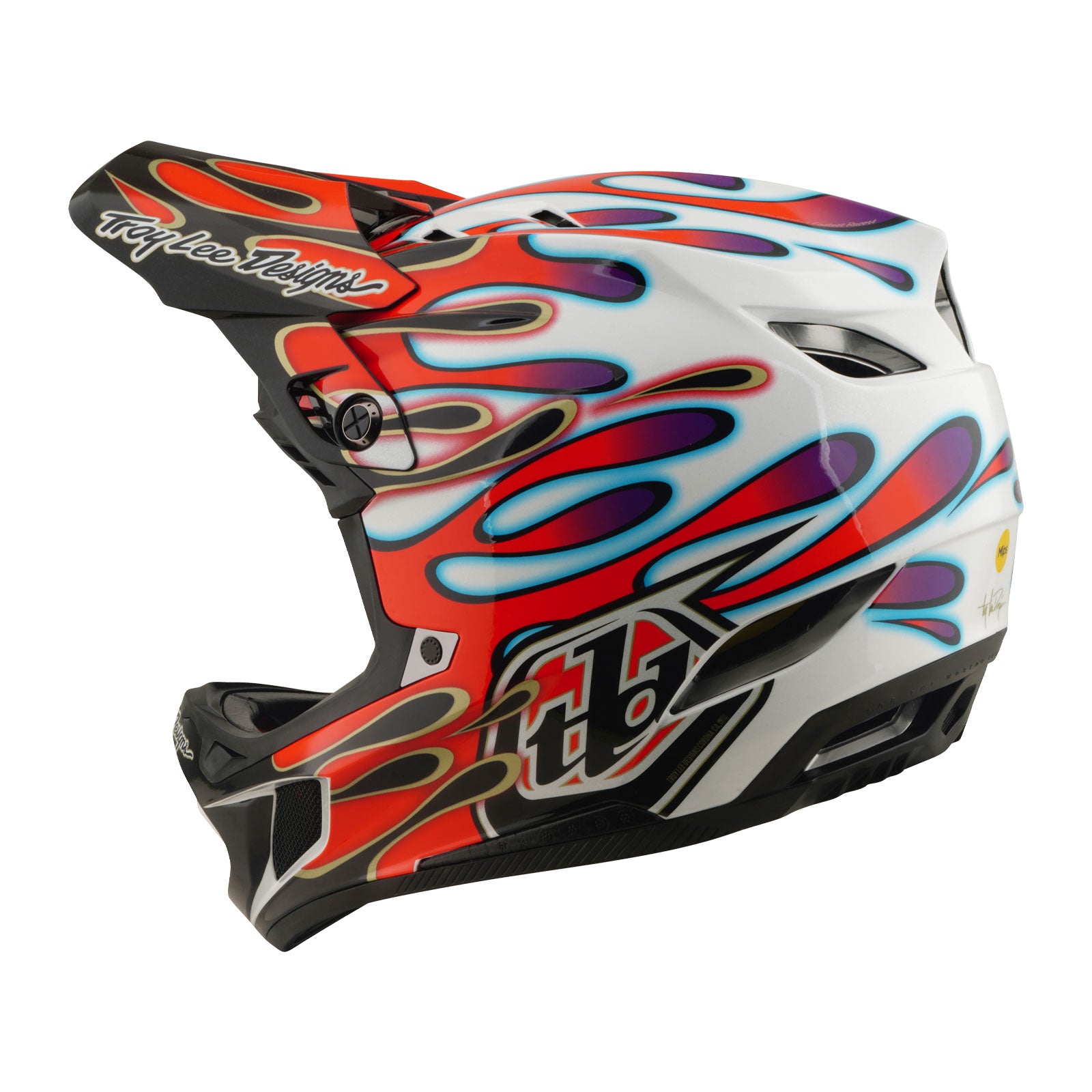 D4 Composite Helmet Overspray White / Red – Troy Lee Designs