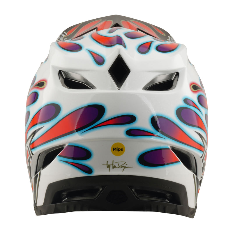 big lots bike helmets D4 Composite Helmet Overspray White / Red – Troy Lee Designs